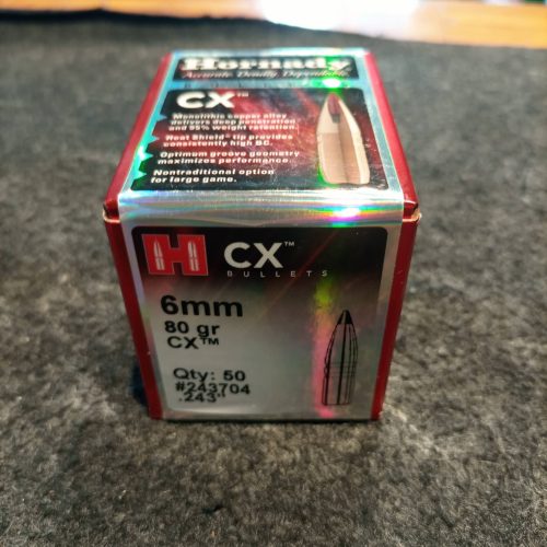Palle HORNADY 6 mm CX da 80 grani