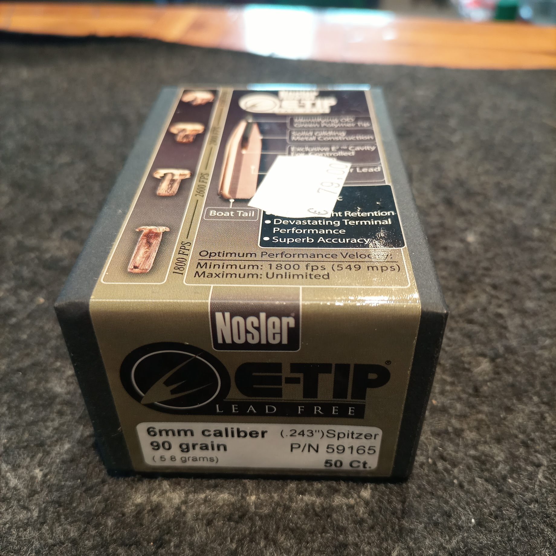 Palle NOSLER E-Tip Spitzer cal. 6 mm-90 grani