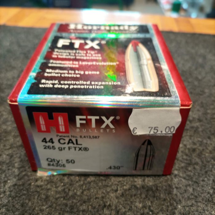 Palle HORNADY Cal. 44 Mag. FTX da 265 grani