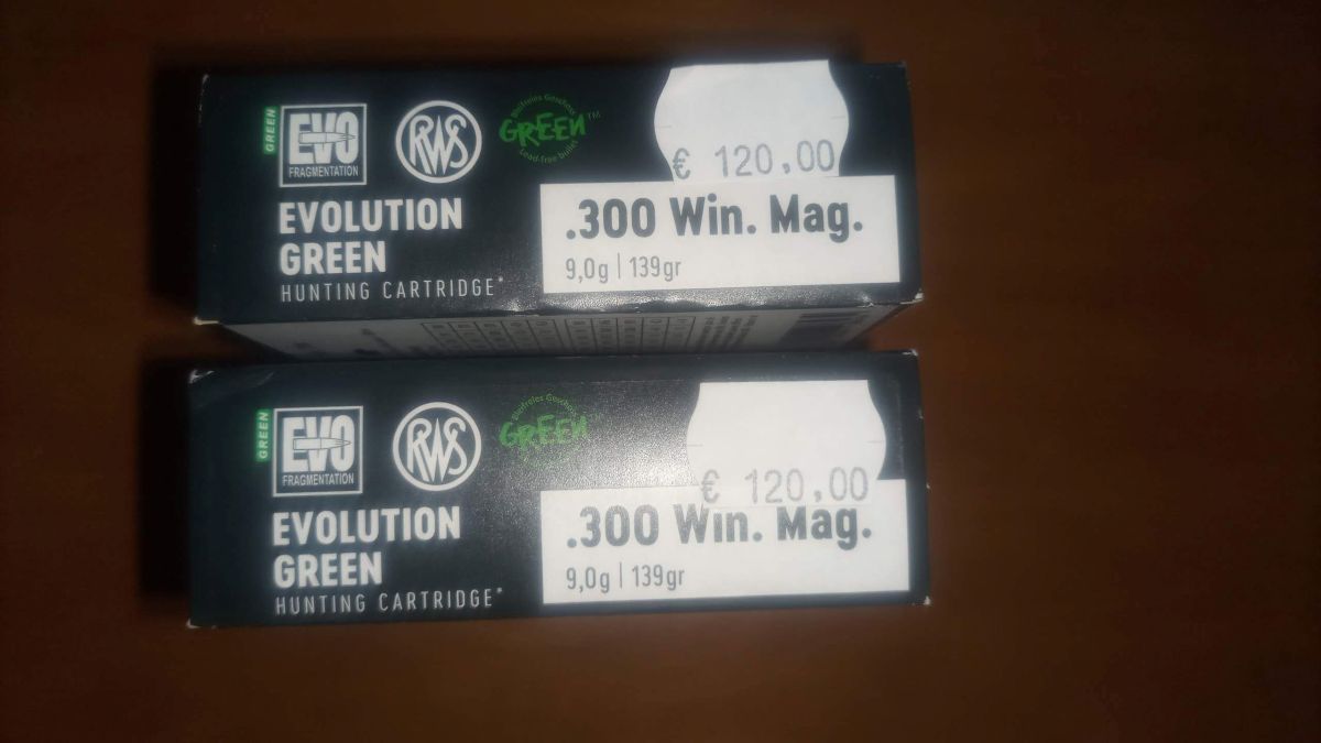 Cartucce RWS Evolution Green palla 139 grani