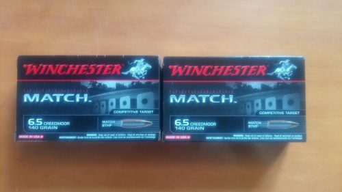 Cartucce WINCHESTER Match cal. 6,5 Creedmore palla 140 gr.