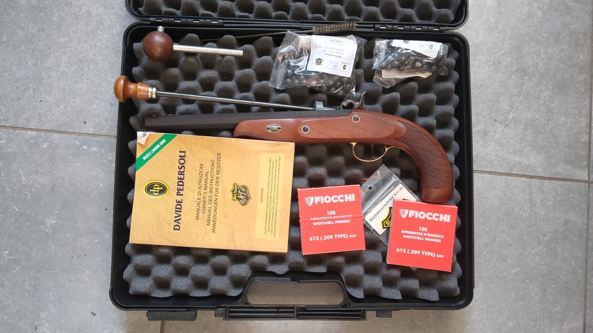 Pistola ad avancarica PEDERSOLI Charles Moore cal.45 con set indoor - immagine 3